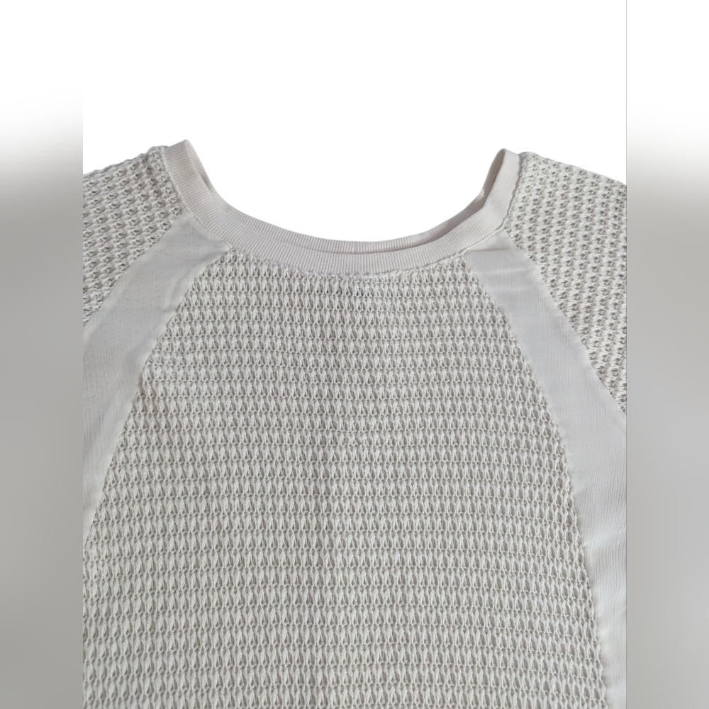 🤍 Sanctuary Clothing Layered Look Waffle Knit Top - Size Small - Picture 4 of 8